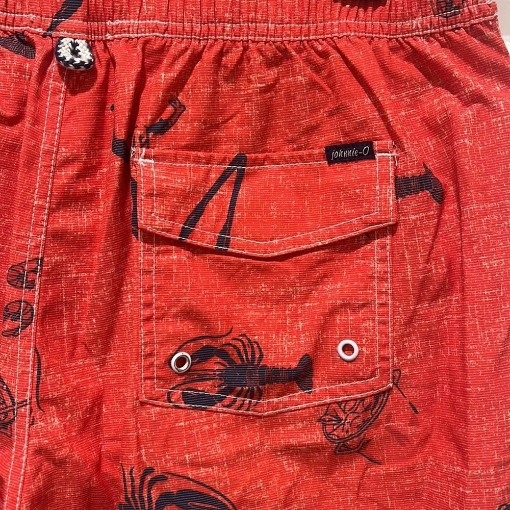 Johnnie-O Brisbane Malibu Red Swim Trunks board shorts Men’s M